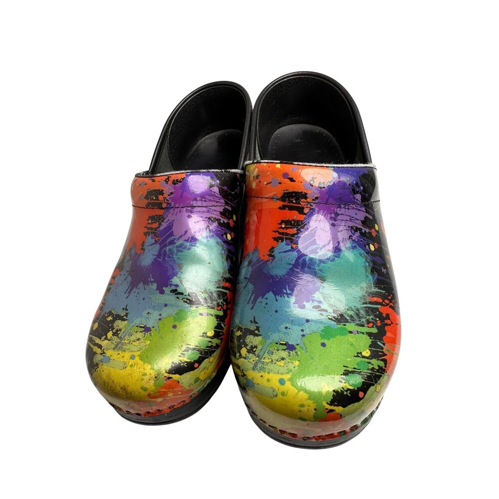 Dansko Multicolor Paint-Splash Clogs - Picture 11 of 16